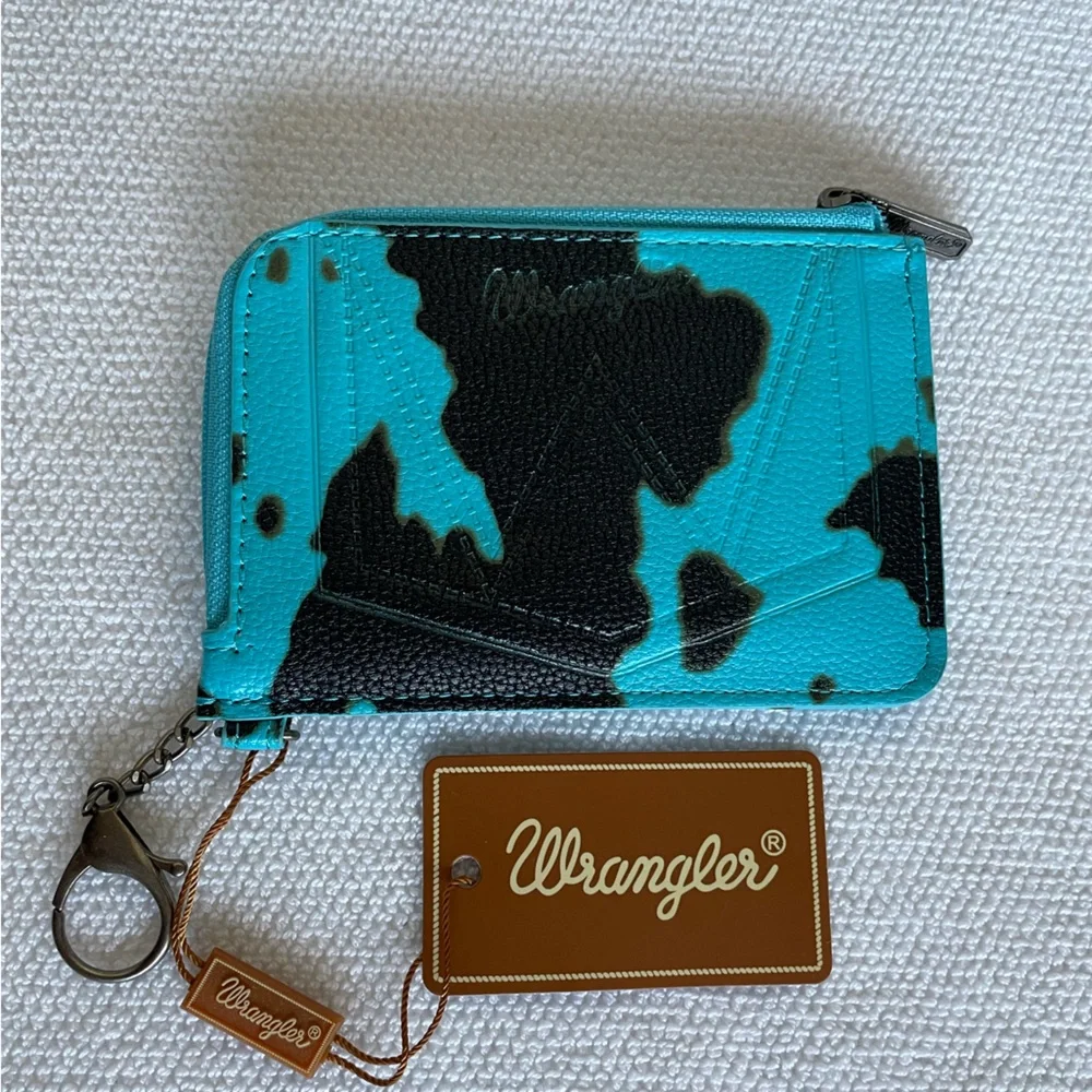 Keychain Wallet By Montana West/Wrangler. Turquoise, Black & A Hint Of Brown NWT - Picture 8 of 8